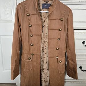 TC Women's Tan Military Style Coat